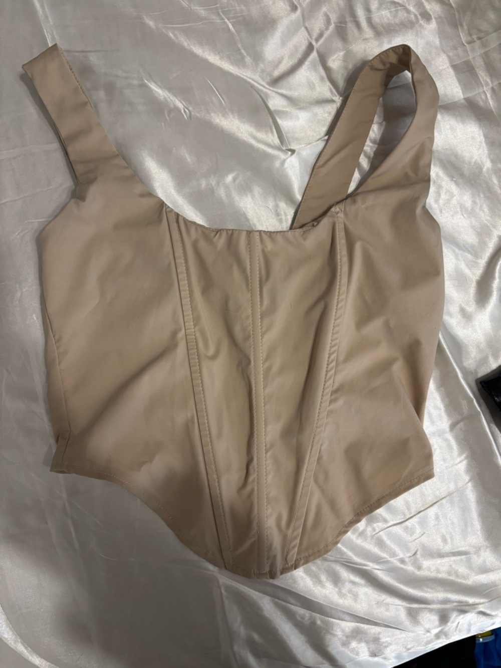 PrettyLittleThing Beige Corset-Style Women’s top